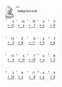 addition for kids - worksheet 93