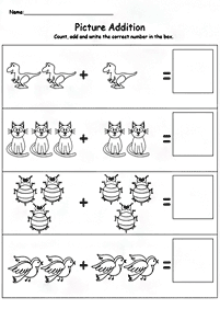 simple addition for kids - worksheet 42