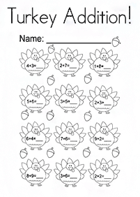 simple addition for kids - worksheet 74