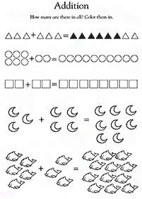 simple addition for kids - worksheet 89