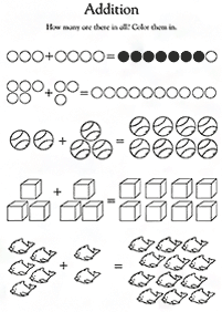 simple addition for kids - worksheet 90