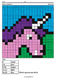 color by numbers - coloring page 111