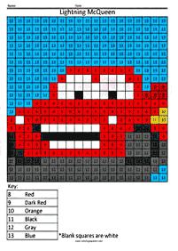 color by numbers - coloring page 123