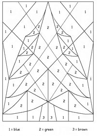 color by numbers - coloring page 25