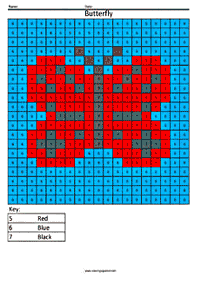 color by numbers - coloring page 98