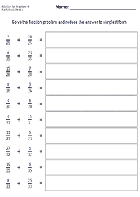 fractions worksheets - worksheet 121