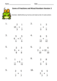 fractions worksheets - worksheet 131