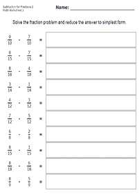 fractions worksheets - worksheet 133