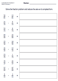 fractions worksheets - worksheet 141