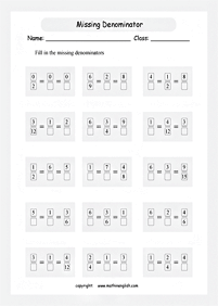 fractions worksheets - worksheet 155