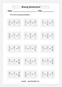 fractions worksheets - worksheet 156