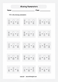 fractions worksheets - worksheet 157