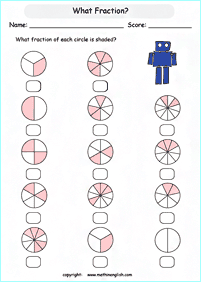 fractions worksheets - worksheet 39