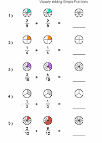 fractions worksheets - worksheet 45