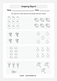 greater than less than - worksheet 15