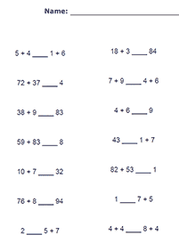 greater than less than - worksheet 51