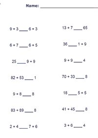 greater than less than - worksheet 81