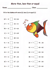 greater than less than - worksheet 93