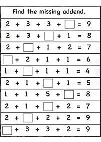 math for kids - worksheet 291