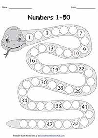 skip counting - fill in the missing numbers - worksheet 109