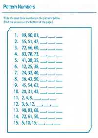 skip counting - fill in the missing numbers - worksheet 112