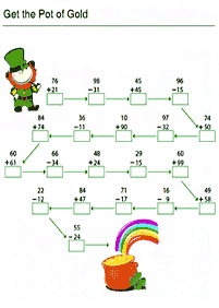 subtraction for kids - worksheet 1