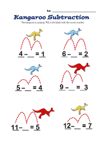 subtraction for kids - worksheet 110