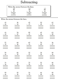 subtraction for kids - worksheet 14