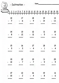 subtraction for kids - worksheet 23