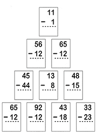 subtraction for kids - worksheet 26