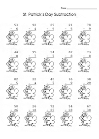 subtraction for kids - worksheet 27