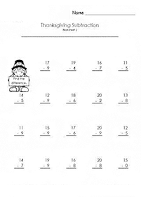 subtraction for kids - worksheet 39