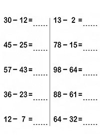 subtraction for kids - worksheet 46