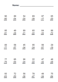 subtraction for kids - worksheet 52