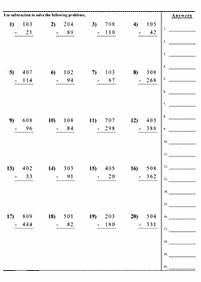 subtraction for kids - worksheet 57