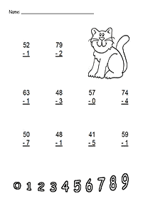 subtraction for kids - worksheet 62