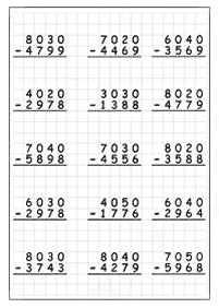 subtraction for kids - worksheet 63