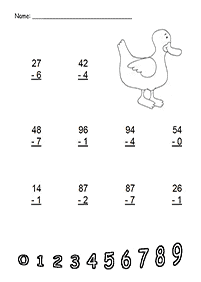 subtraction for kids - worksheet 66