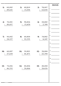 subtraction for kids - worksheet 69