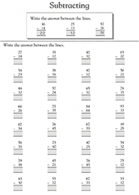 subtraction for kids - worksheet 80