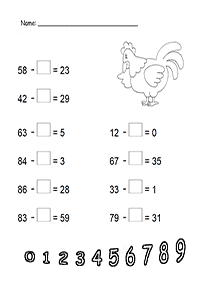 subtraction for kids - worksheet 81