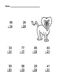 subtraction for kids - worksheet 82