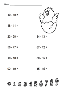 subtraction for kids - worksheet 86