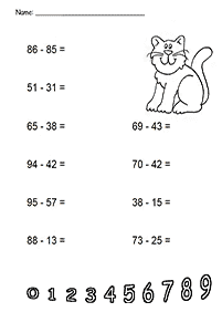 subtraction for kids - worksheet 90