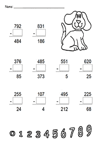 subtraction for kids - worksheet 93