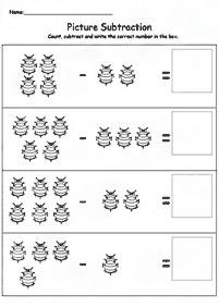 simple subtraction for kids - worksheet 29