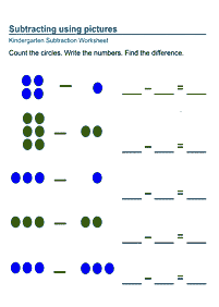 simple subtraction for kids - worksheet 57