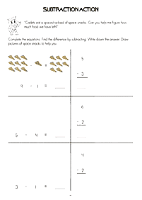 simple subtraction for kids - worksheet 58