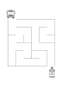 easy mazes for kids - worksheet 1