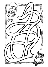 easy mazes for kids - worksheet 3